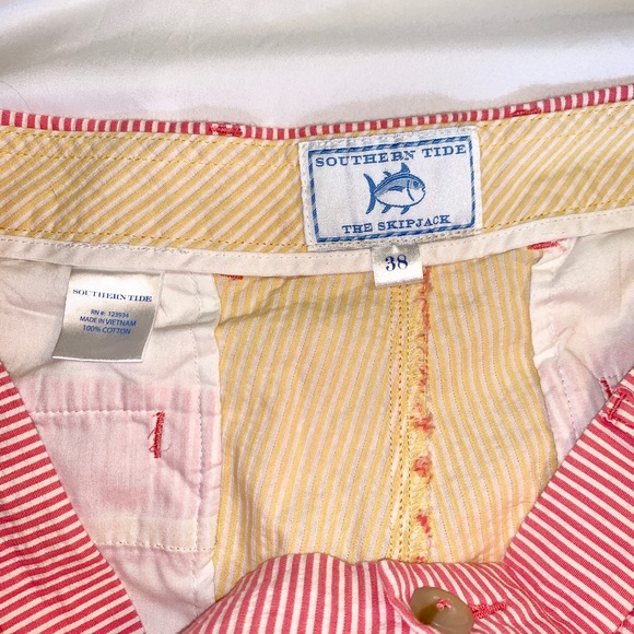 Southern Tide Seersucker Shorts Sz 38 - Picture 2 of 4